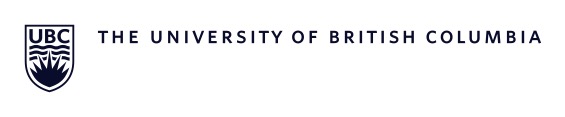 University of British Columbia horizontal logo in navy blue